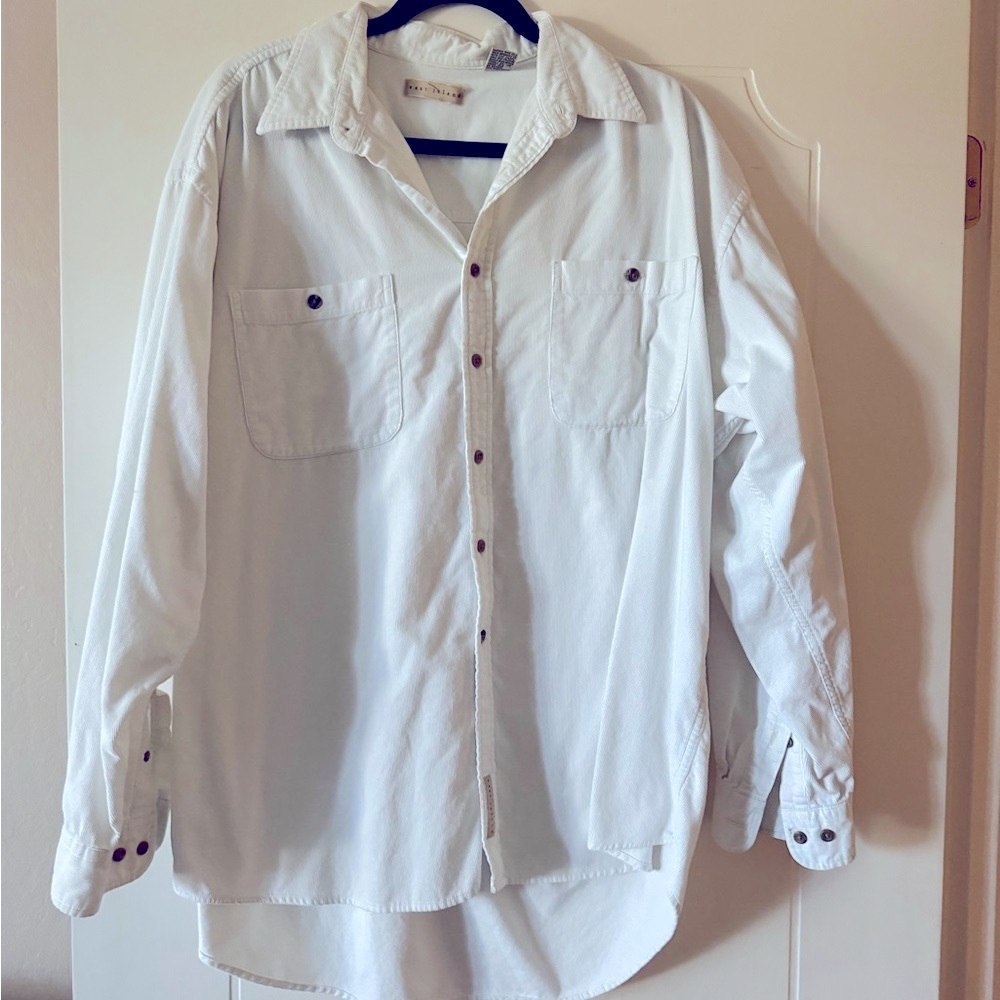 White corduroy men’s shirt